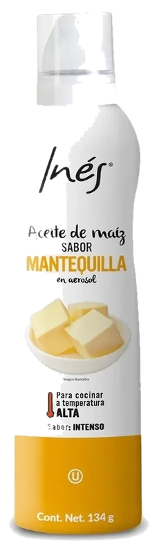 Aceites gourmet Maíz sabor mantequilla en spray Inés
