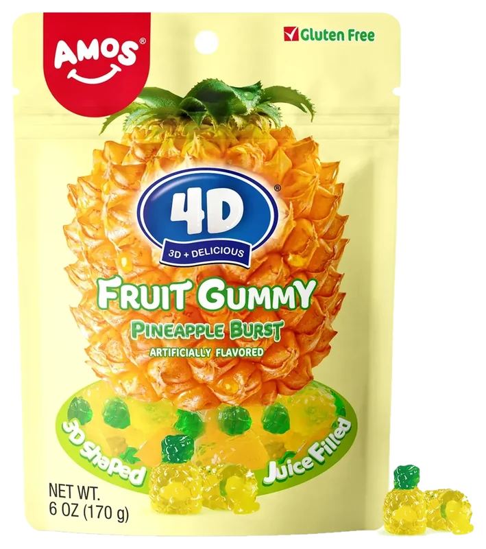 Gomitas Peelerz Amos 4D Rellenas Piña
