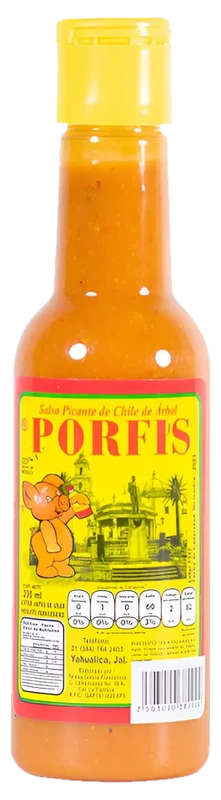 Salsas picantes mexicanas Porfis Chile de árbol martajada