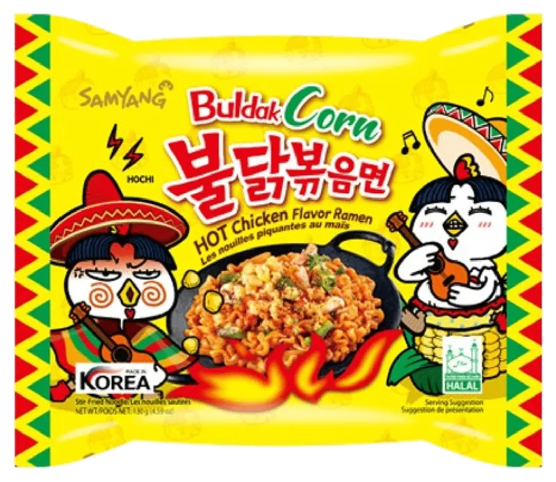 Ramen Buldak Corn · Elote